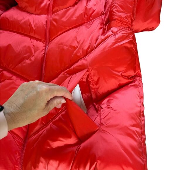 UGG Ronney Cropped Puffer Jacket Coat Womens Size Large Red - Picture 7 of 16